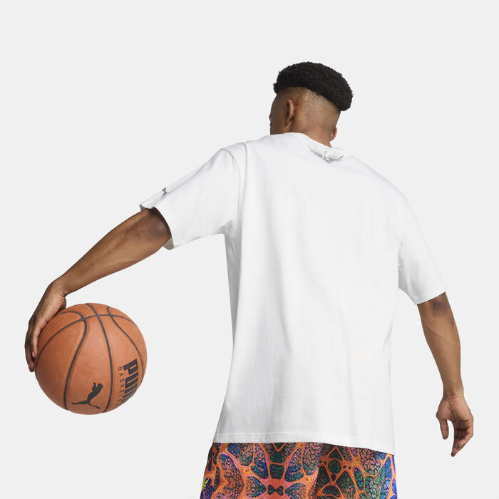 PUMA Men's Lamelo Ball Alien Skins T-Shirt White PUMA Men's Lamelo Ball Alien Skins T-Shirt White image number 1