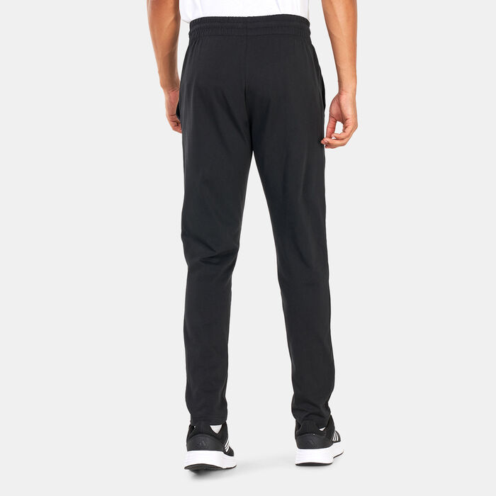 adidas Men's Essentials Single Jersey Tapered Open Hem Pants Black adidas Men's Essentials Single Jersey Tapered Open Hem Pants Black image number 1