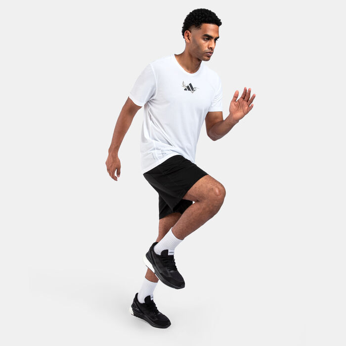 adidas Men's Hyper Reptile Graphic Running T-Shirt White adidas Men's Hyper Reptile Graphic Running T-Shirt White image number 2
