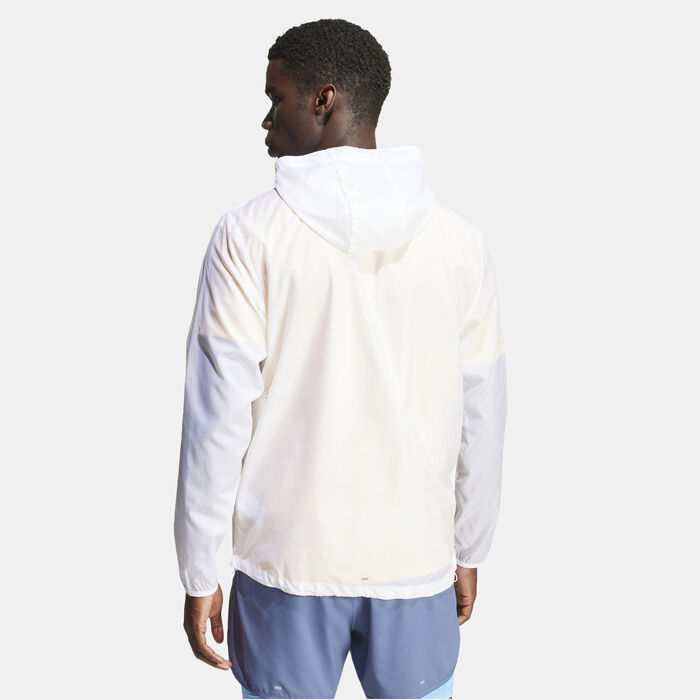 adidas Men's Own The Run 3-Stripes Jacket White adidas Men's Own The Run 3-Stripes Jacket White image number 1