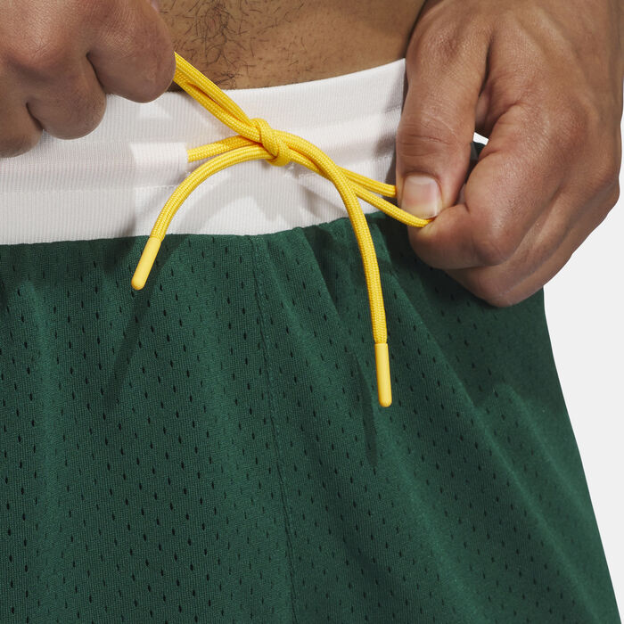 adidas Trefoil Logo Basketball Shorts Green adidas Trefoil Logo Basketball Shorts Green image number 4