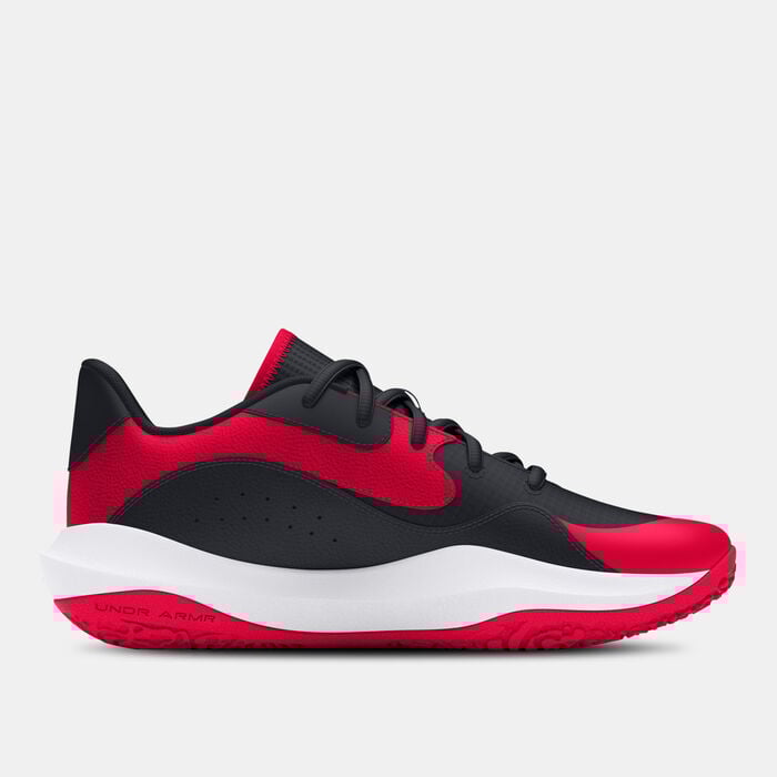 Under Armour Lockdown 7 Low Basketball Shoes Red image number 2