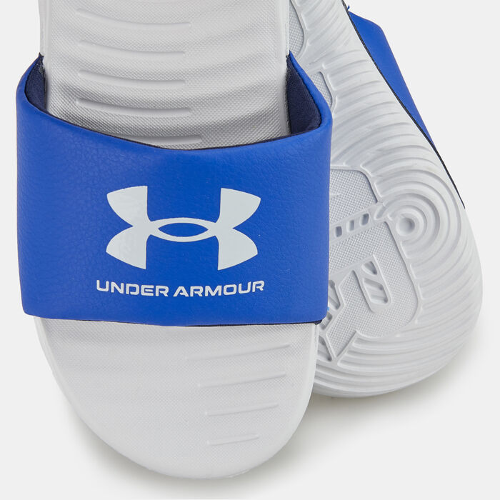 Under Armour Kids' UA Ansa Fixed Slides Grey Under Armour Kids' UA Ansa Fixed Slides Grey image number 2
