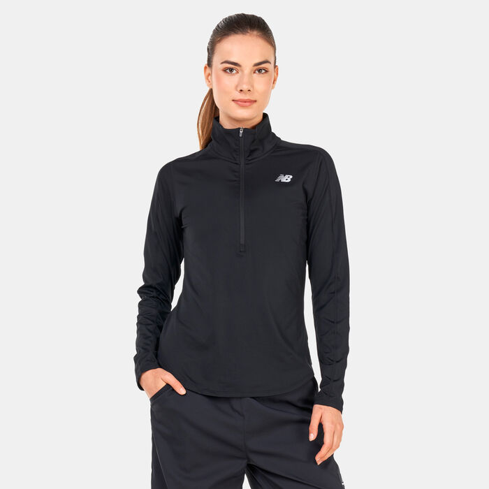 New Balance Women's Accelerate Half-Zip Top Black New Balance Women's Accelerate Half-Zip Top Black image number 0