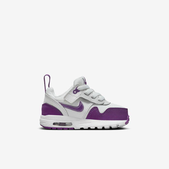 Nike Kids' Air Max 1 EasyOn Shoes White Nike Kids' Air Max 1 EasyOn Shoes White image number 2