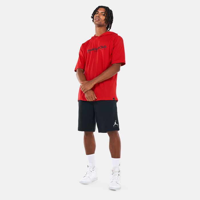 Jordan Men's Dri-FIT Sport BC Hooded Crew T-Shirt Red Jordan Men's Dri-FIT Sport BC Hooded Crew T-Shirt Red image number 2
