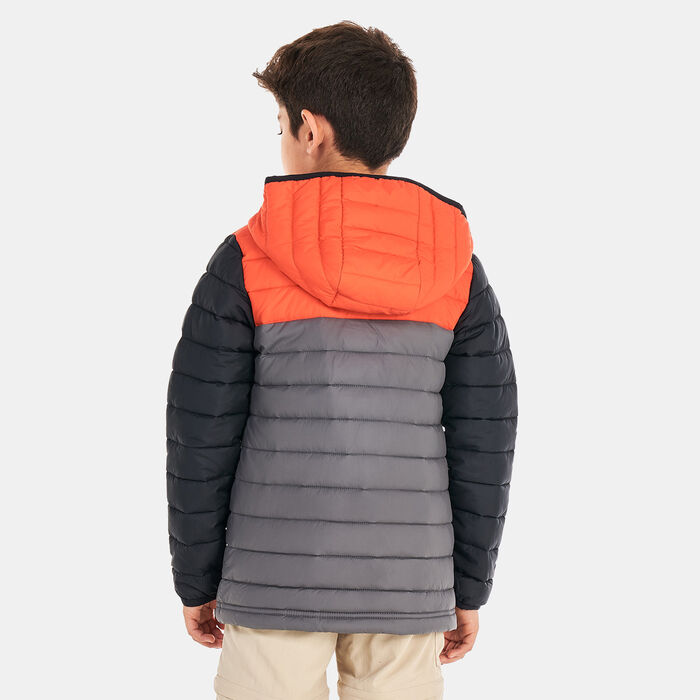 Columbia Kids' Powder Lite™ Hooded Jacket Grey Columbia Kids' Powder Lite™ Hooded Jacket Grey image number 1