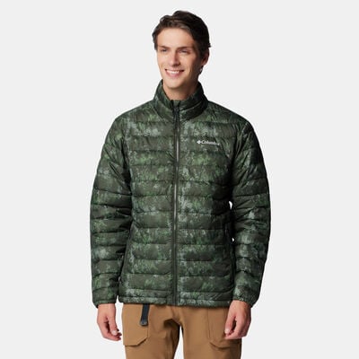 Columbia Men's Powder Lite II Printed Jacket Green Columbia Men's Powder Lite II Printed Jacket Green