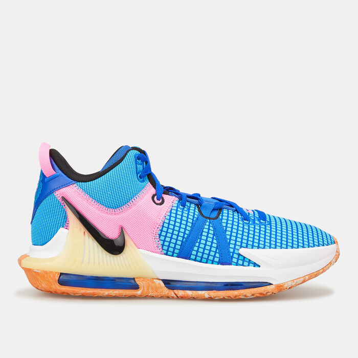 Nike Men's LeBron Witness 7 Basketball Shoe Blue image number 0