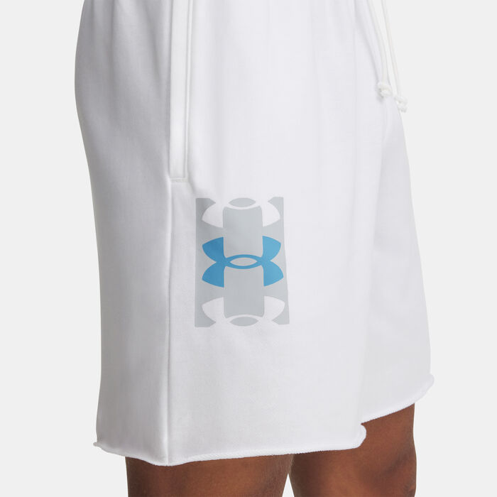 Under Armour Men's Rival Terry Logo Shorts White image number 3