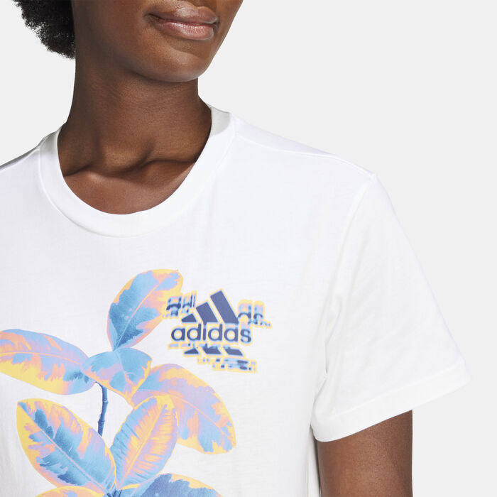 adidas Women's Beach Graphic T-Shirt White adidas Women's Beach Graphic T-Shirt White image number 3