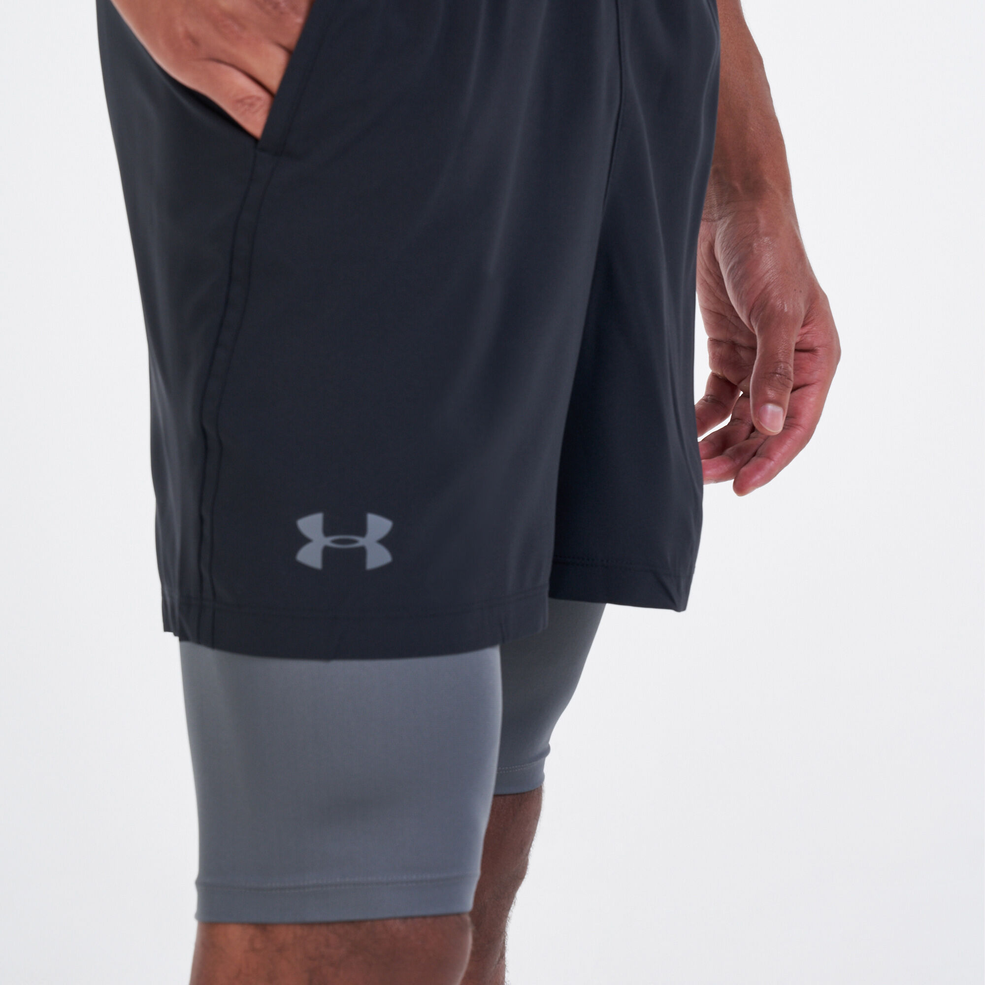Under armour qualifier shorts 2 in 1 sale