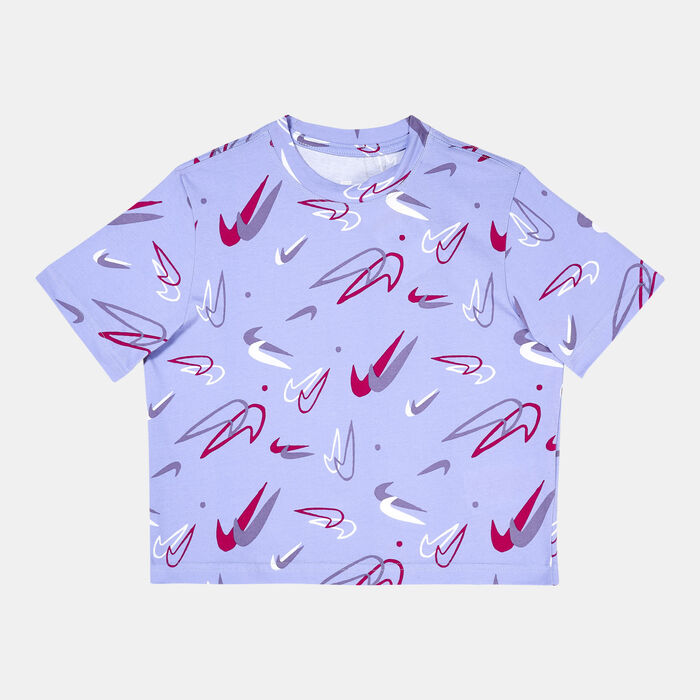 Nike Kids' Sportswear Boxy T-Shirt (Older Kids) Purple Nike Kids' Sportswear Boxy T-Shirt (Older Kids) Purple image number 0