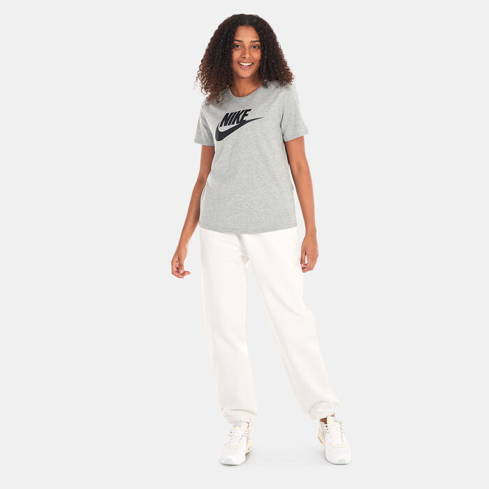 Nike Women's Sportswear Essentials Logo T-Shirt Grey image number 2