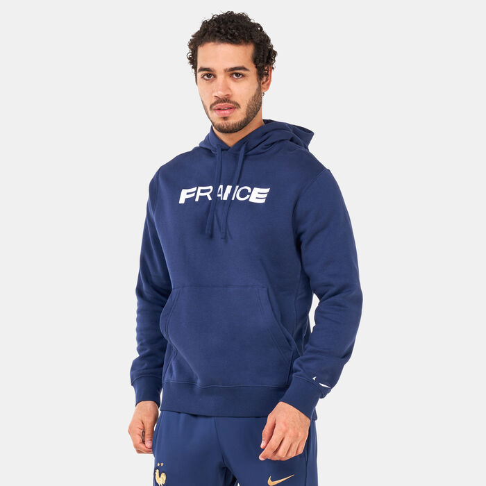 Nike Men’s France Club Fleece Hoodie Blue Nike Men’s France Club Fleece Hoodie Blue image number 0