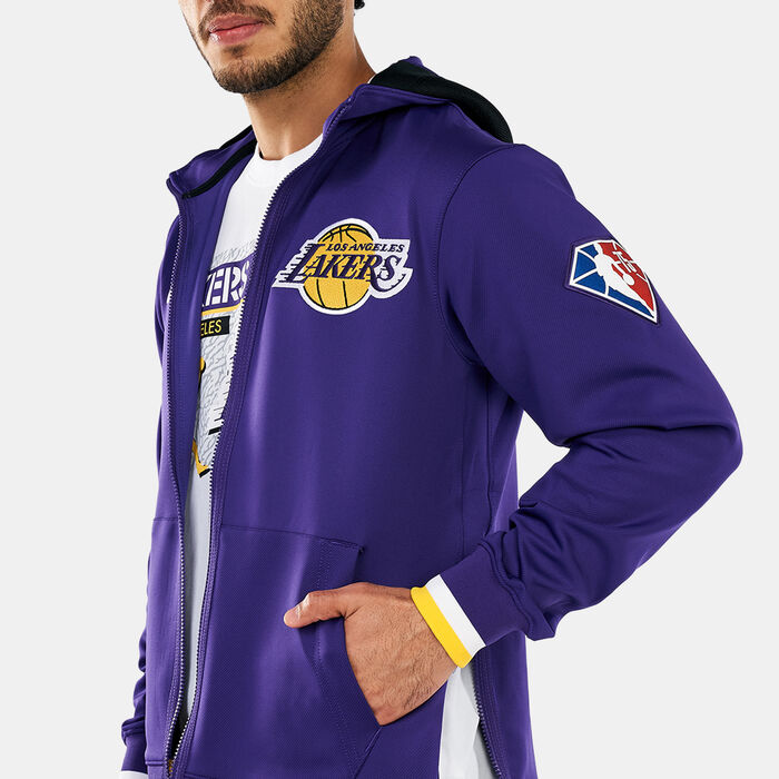 Los Angeles Lakers NBA Nike Authentic Showtime Zip-Up Hoodie #jsw
