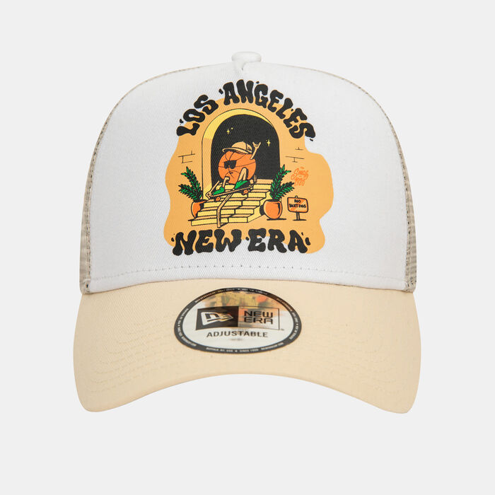 New Era Men's Los Angeles Graphic Print Trucker Cap Beige image number 0
