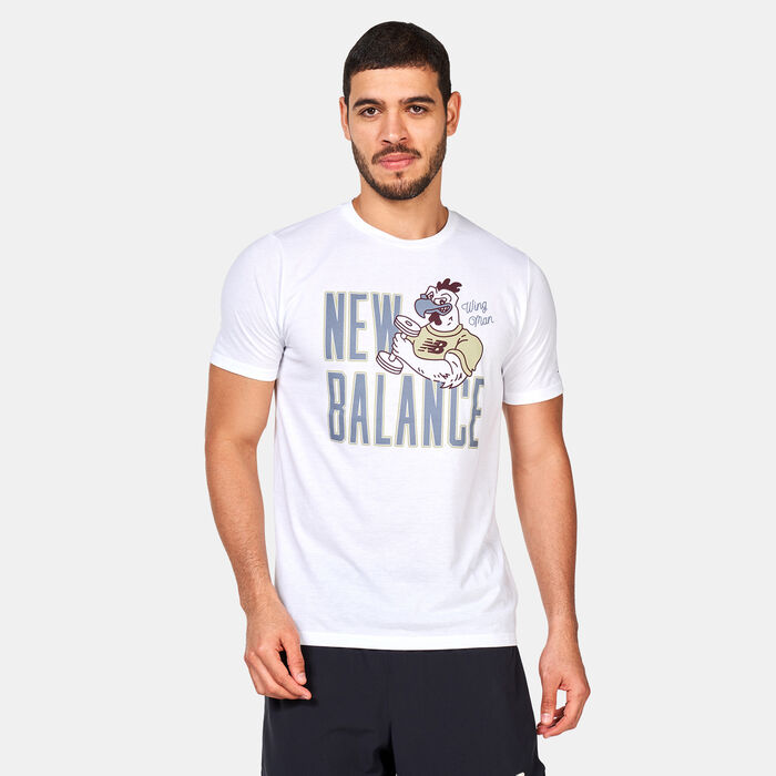 New Balance Men's Tenacity Heathertech Graphic Training T-Shirt White New Balance Men's Tenacity Heathertech Graphic Training T-Shirt White image number 0