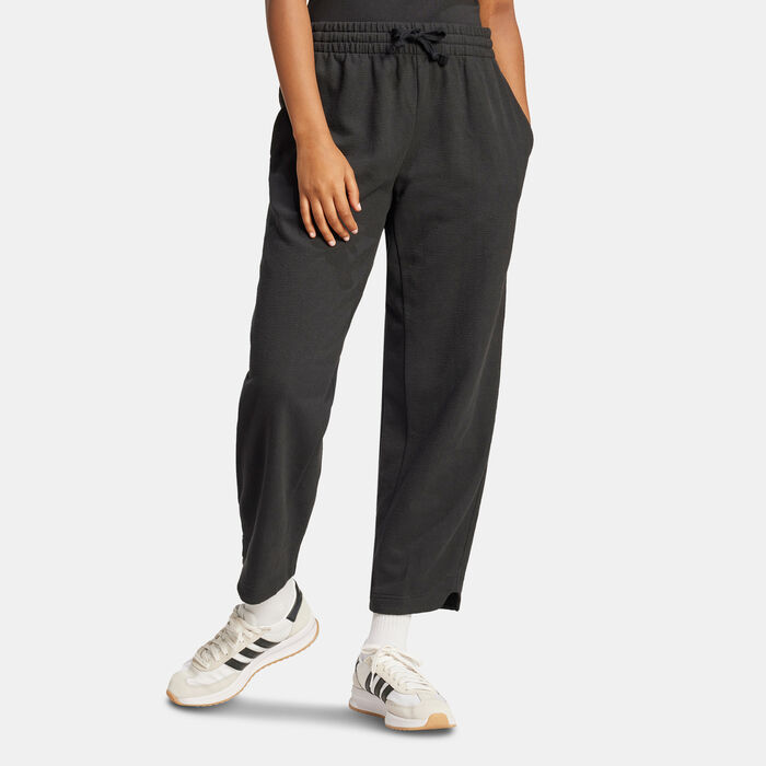 adidas Women's ALL SZN Cloud Jersey Barrel Leg Joggers Black adidas Women's ALL SZN Cloud Jersey Barrel Leg Joggers Black image number 0