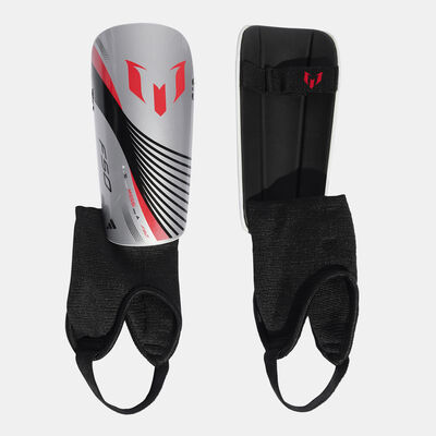 adidas Kids' Messi Match Football Shin Guards Silver