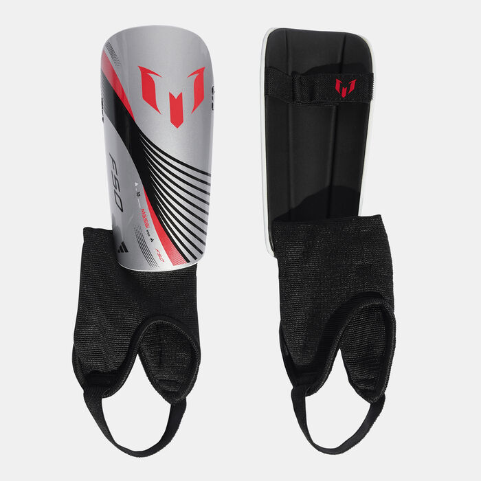 adidas Kids' Messi Match Football Shin Guards Silver adidas Kids' Messi Match Football Shin Guards Silver image number 0
