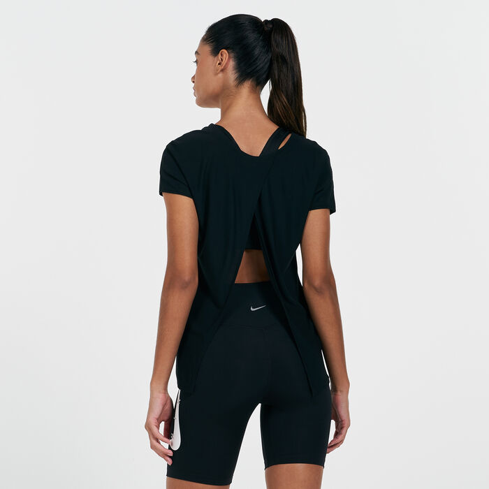 Nike Women's Icon Clash Miler T-Shirt Black Nike Women's Icon Clash Miler T-Shirt Black image number 1