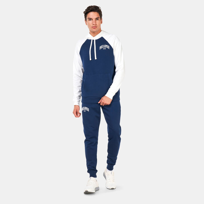Under Armour Men's UA Rival Fleece Wordmark Joggers Blue Under Armour Men's UA Rival Fleece Wordmark Joggers Blue image number 2