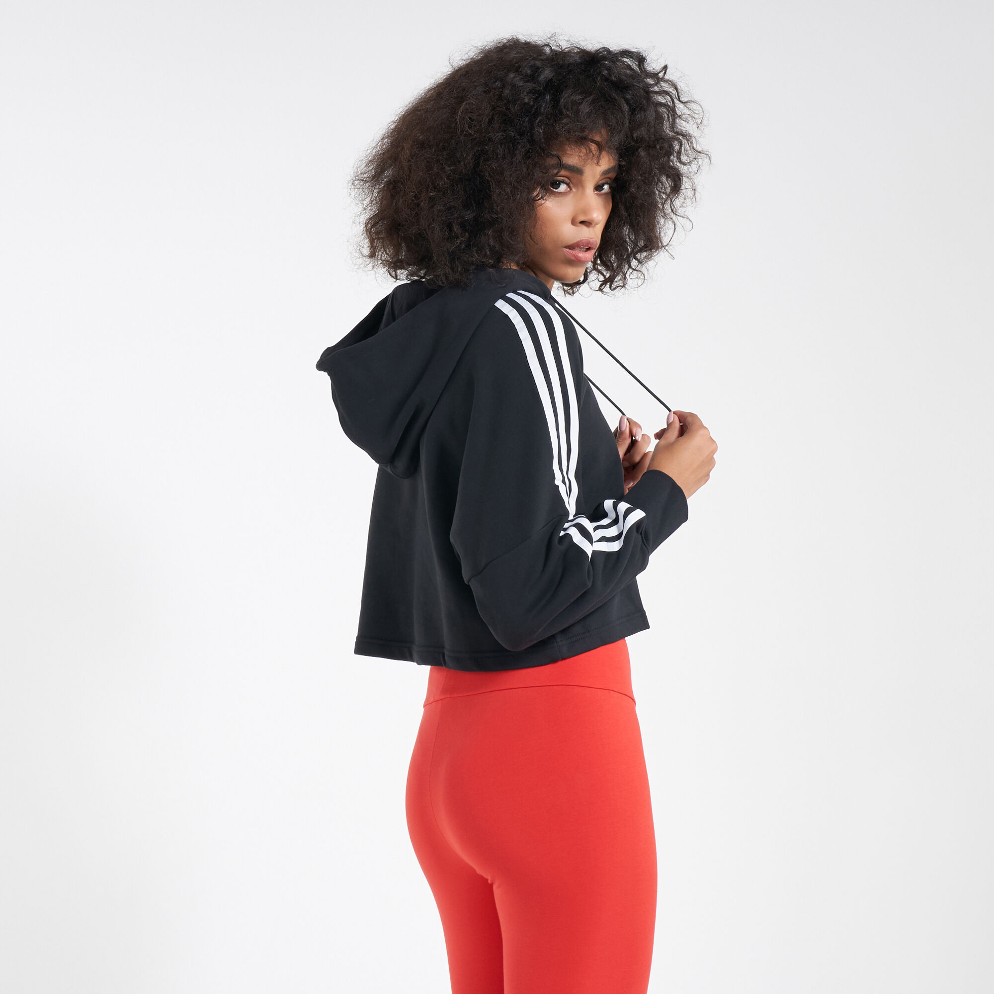 Adidas originals women's cropped hoodie clearance