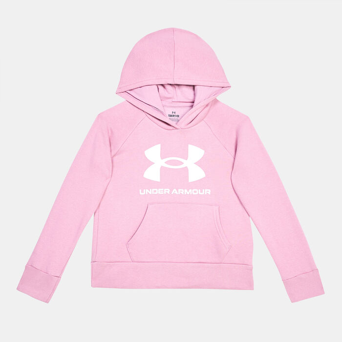 Under Armour Kids' Rival Fleece Big Logo Hoodie Pink image number 0