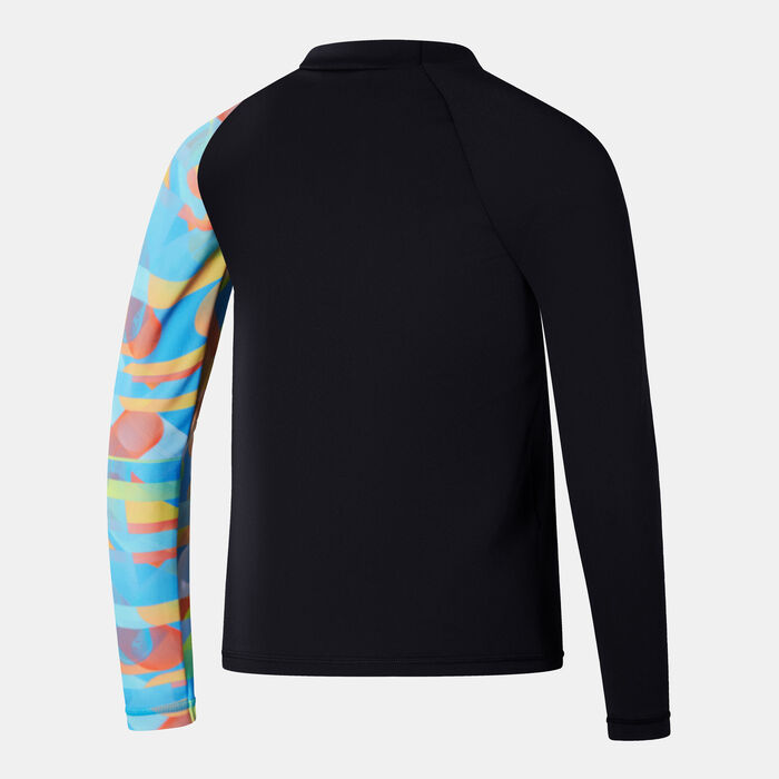 Speedo Kids' Digital Long Sleeve Swimming Rashguard Black image number 1