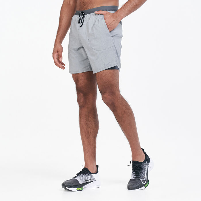 Nike Men's Running 2-in-1 Flex Stride 7 Inch Shorts Grey image number 0