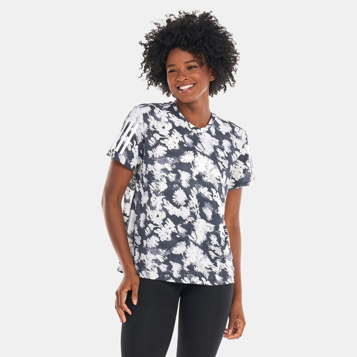 adidas Women's Own the Run Summer Cooler Running T-Shirt Grey adidas Women's Own the Run Summer Cooler Running T-Shirt Grey image number 0