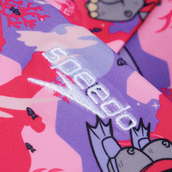 Speedo Kids' Learn to Swim Frill Thinstrap Swimsuit (Baby and Toddler) Pink image number 2