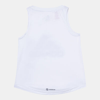 adidas Kids' AEROREADY Design To Move BrandLove Tank Top White