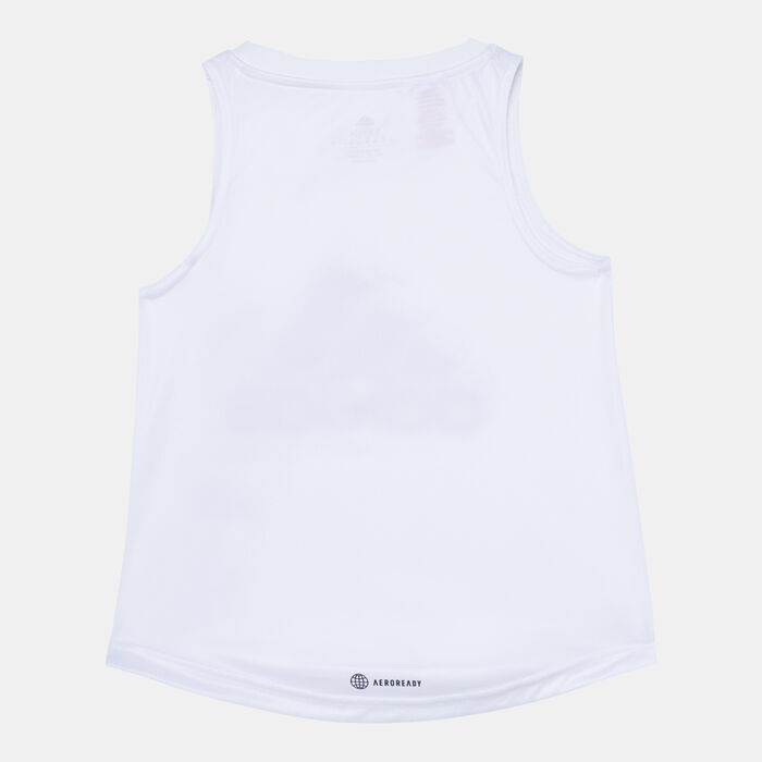 adidas Kids' AEROREADY Design To Move BrandLove Tank Top White adidas Kids' AEROREADY Design To Move BrandLove Tank Top White image number 1