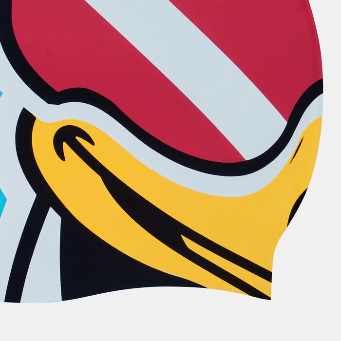 Speedo Kids' Printed Swimming Cap Blue image number 3