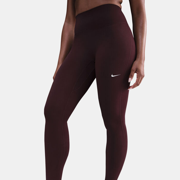 Nike Women's One Seamless Front High-Waisted Leggings Pink Nike Women's One Seamless Front High-Waisted Leggings Pink image number 7
