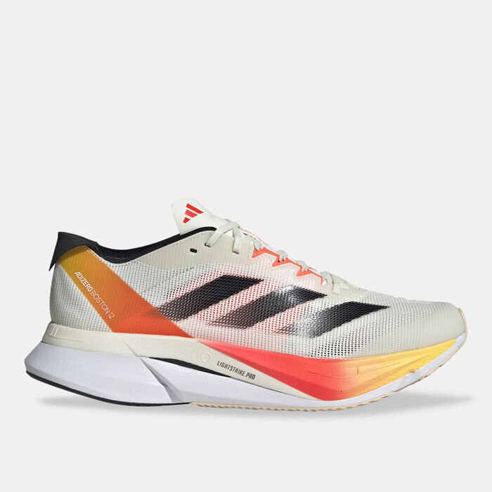 adidas Men's Adizero Boston 12 Running Shoes White adidas Men's Adizero Boston 12 Running Shoes White image number 0