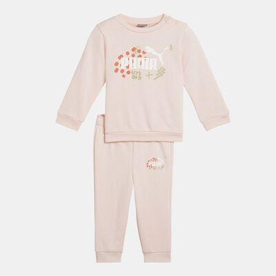 PUMA Kids' Essential+ Sweatshirt and Joggers Set Pink