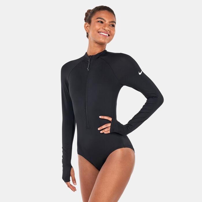 Nike Swim Women's Swim Adventure Long Sleeve One-Piece Swimsuit Black Nike Swim Women's Swim Adventure Long Sleeve One-Piece Swimsuit Black image number 0