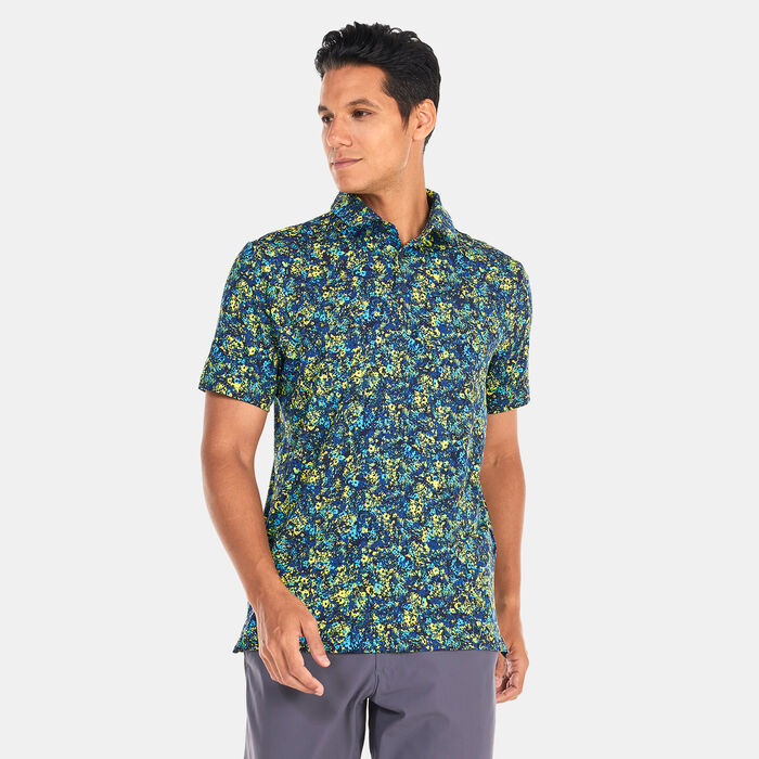 Under Armour Men's UA Playoff 3.0 Printed Polo Shirt Blue Under Armour Men's UA Playoff 3.0 Printed Polo Shirt Blue image number 0