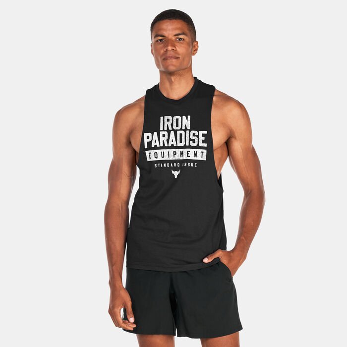 Under Armour Men's Project Rock Iron Muscle Tank Top Black Under Armour Men's Project Rock Iron Muscle Tank Top Black image number 0