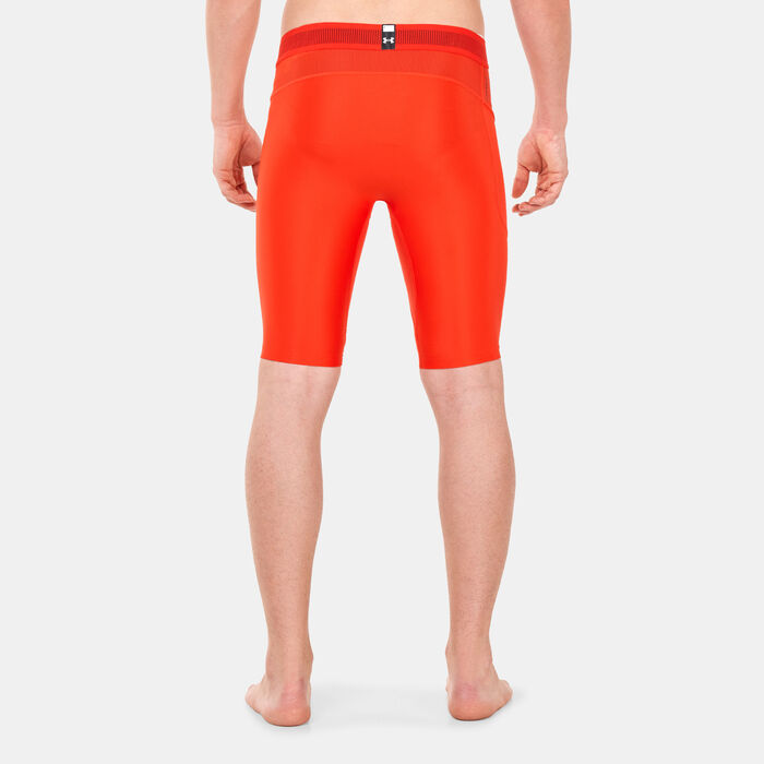 Under Armour Men's UA Iso-Chill Compression Long Shorts Red Under Armour Men's UA Iso-Chill Compression Long Shorts Red image number 1