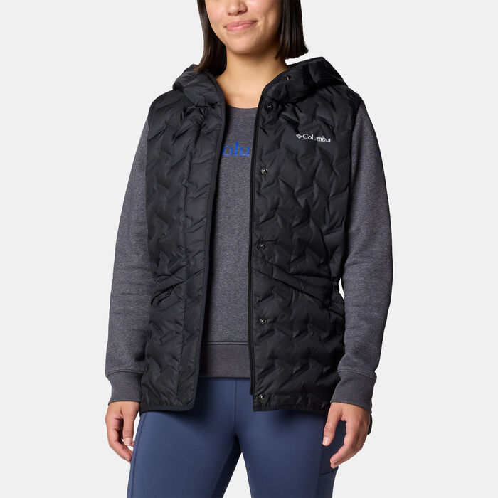Columbia Women's Delta Ridge II Down Hooded Hiking Vest Black Columbia Women's Delta Ridge II Down Hooded Hiking Vest Black image number 3