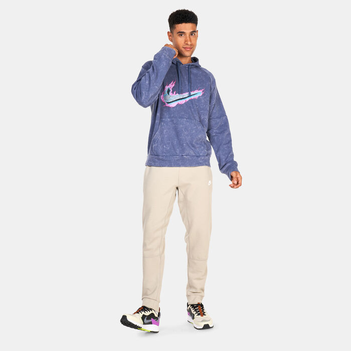 Nike Men's Dri-FIT Fleece Fitness Hoodie Purple Nike Men's Dri-FIT Fleece Fitness Hoodie Purple image number 2