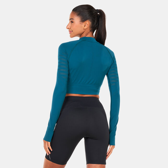 ASICS Women's Seamless Crop Top Green image number 1