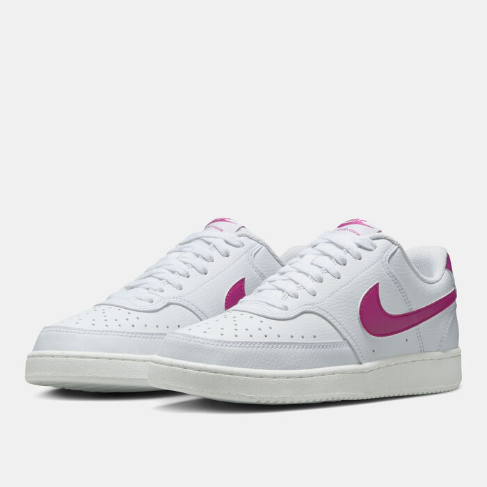 Nike Women's Court Vision Low Next Nature Shoes White Nike Women's Court Vision Low Next Nature Shoes White image number 1