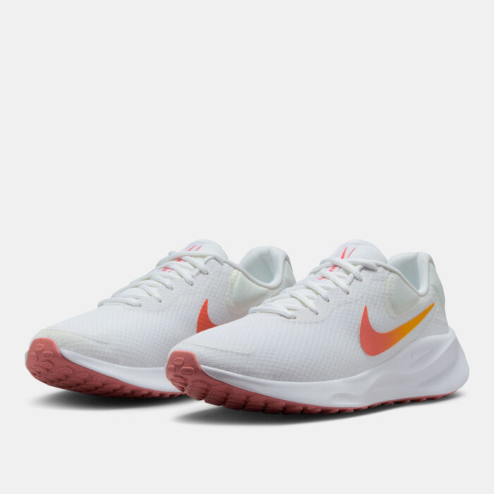 Nike Women's Revolution 7 Road Running Shoes White Nike Women's Revolution 7 Road Running Shoes White image number 1