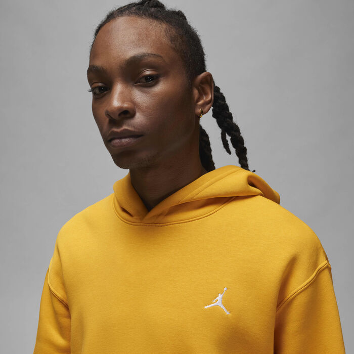 Jordan Men's Brooklyn Fleece Printed Pullover Hoodie Orange Jordan Men's Brooklyn Fleece Printed Pullover Hoodie Orange image number 2