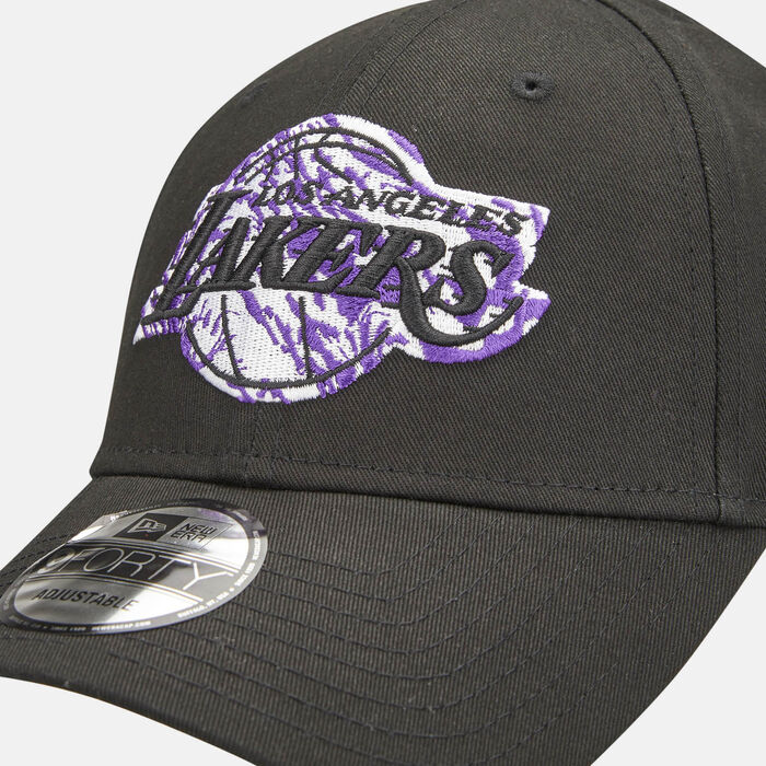 New Era Men's NBA Los Angeles Lakers Infill 9FORTY Cap Black New Era Men's NBA Los Angeles Lakers Infill 9FORTY Cap Black image number 2